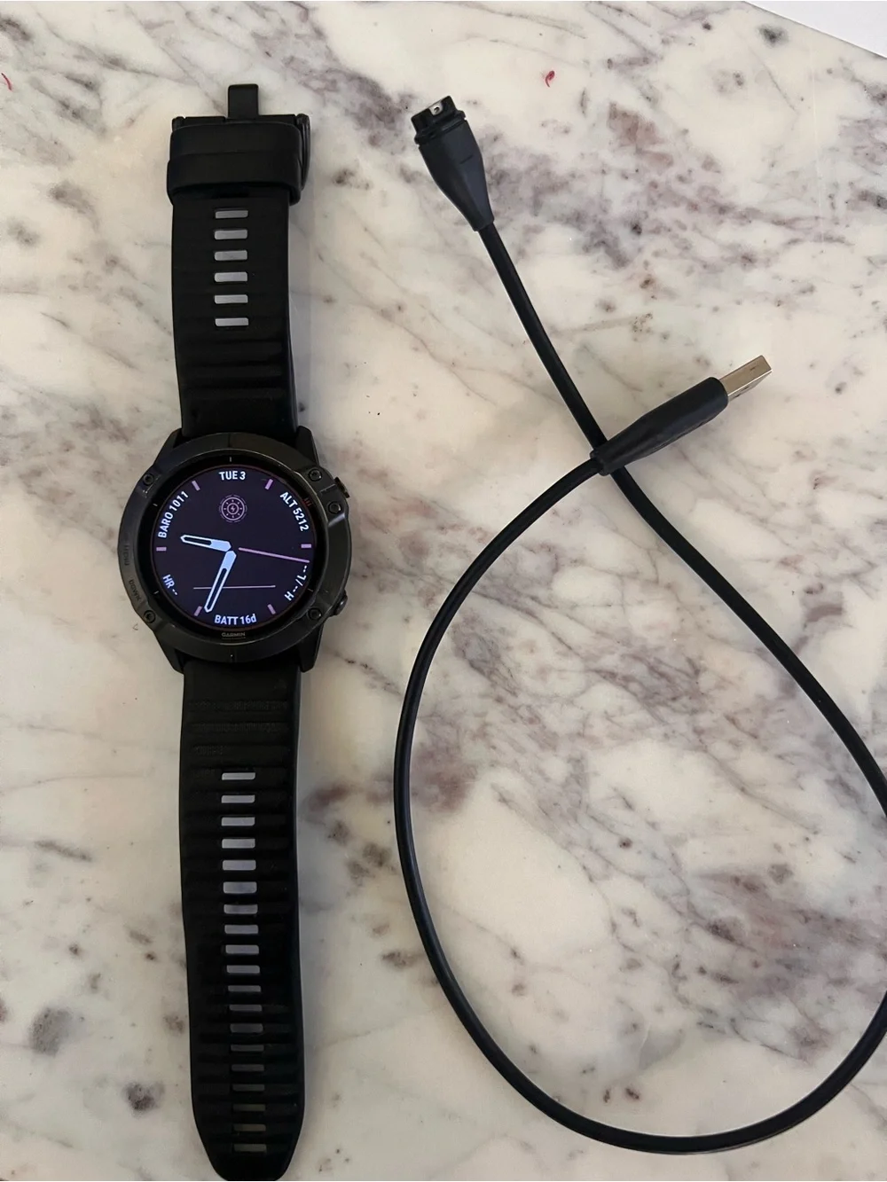 Garmin Fenix 6X Pro Solar Titanium DLC GPS Smartwatch 51mm + Extra Bands - Picture 5 of 9